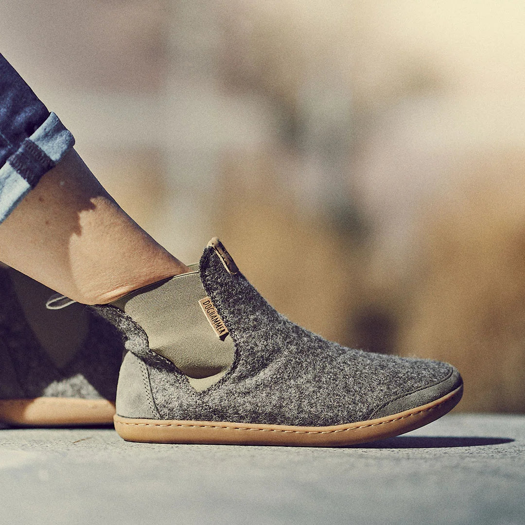 Woll-Loden-Obermaterial des Doghammer Terrar Chelsea Wool Greyish