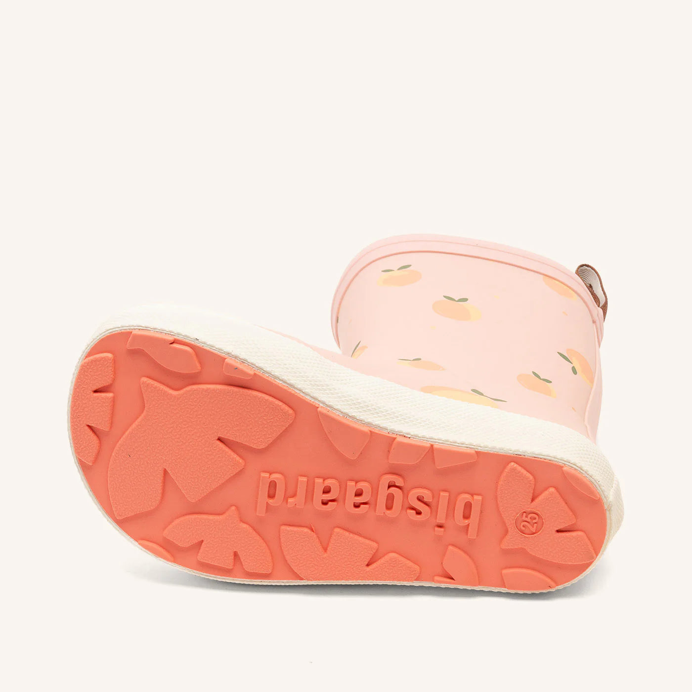 Hoher Schaft des Bisgaard barefoot High Rubber Peach Pop für optimalen Nässeschutz
