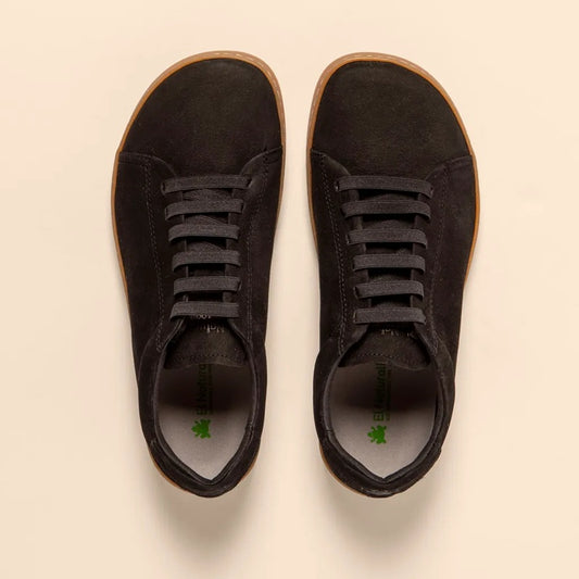 Minimalistischer Leder-Schnürschuh El Naturalista Origen Schwarz