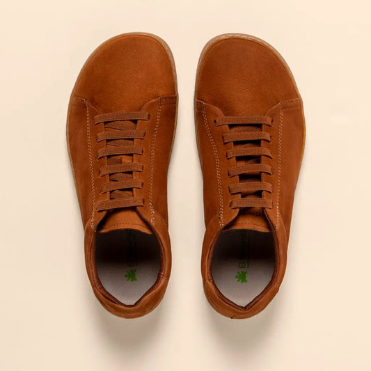 Minimalistischer Leder-Schnürschuh El Naturalista Origen Cognac