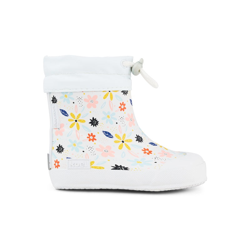 Koel Wibi Flowers White Kinder-Gummistiefel Seitenansicht