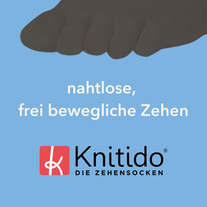 Knitido Zehensocken Midi Schwarz