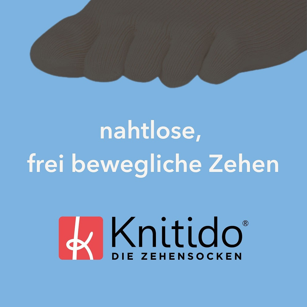Knitido Zehensocken Sneaker Schwarz