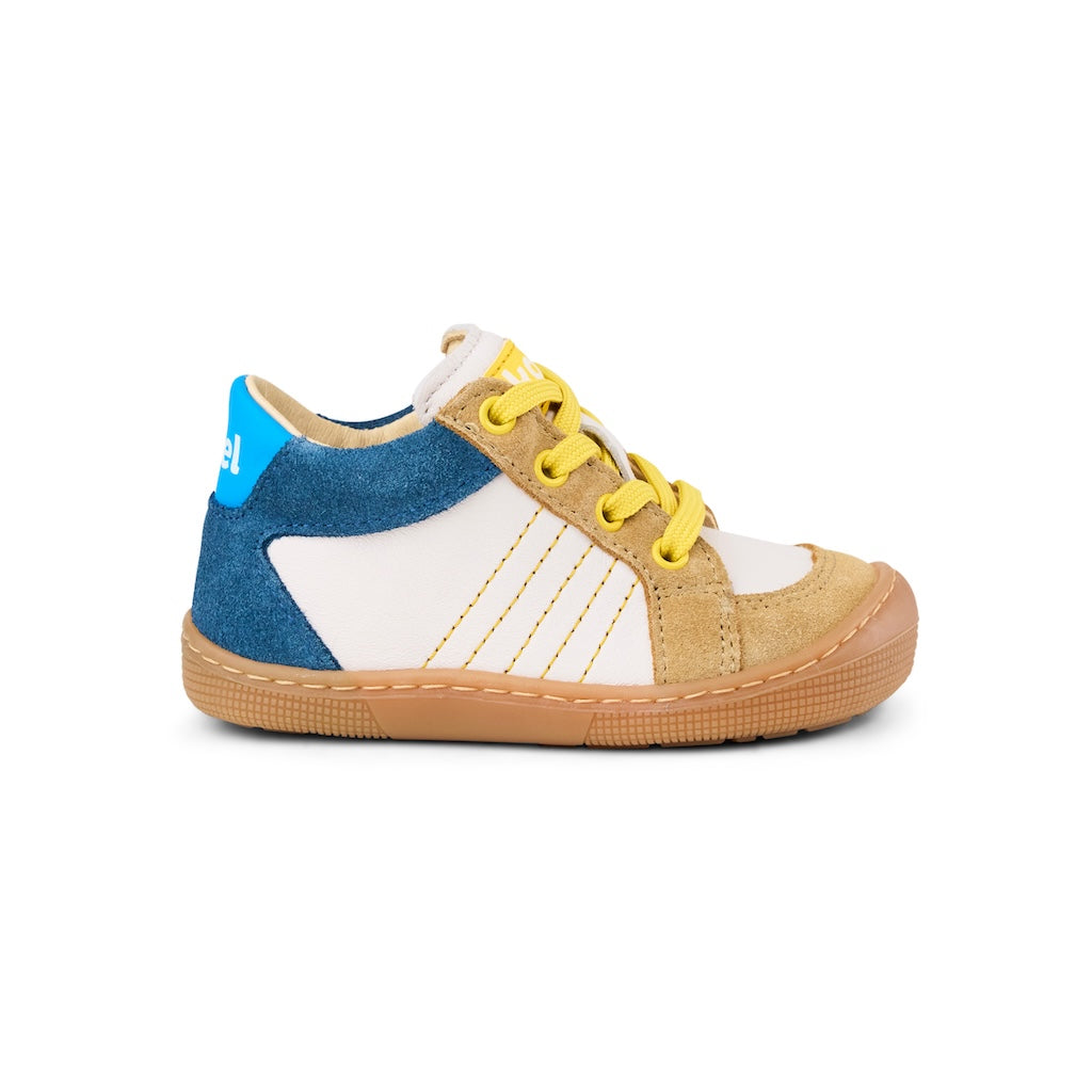 Koel Dion Suede Beige Barfußschuh für Kinder aus Leder