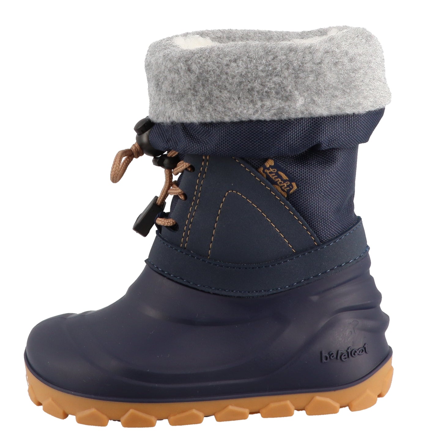 Lurchi Barefoot Joel Navy - wasserdicht, vegan, Canadian Boot-Style, Winterstiefel Kinder