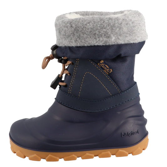 Lurchi Barefoot Joel Navy - wasserdicht, vegan, Canadian Boot-Style, Winterstiefel Kinder