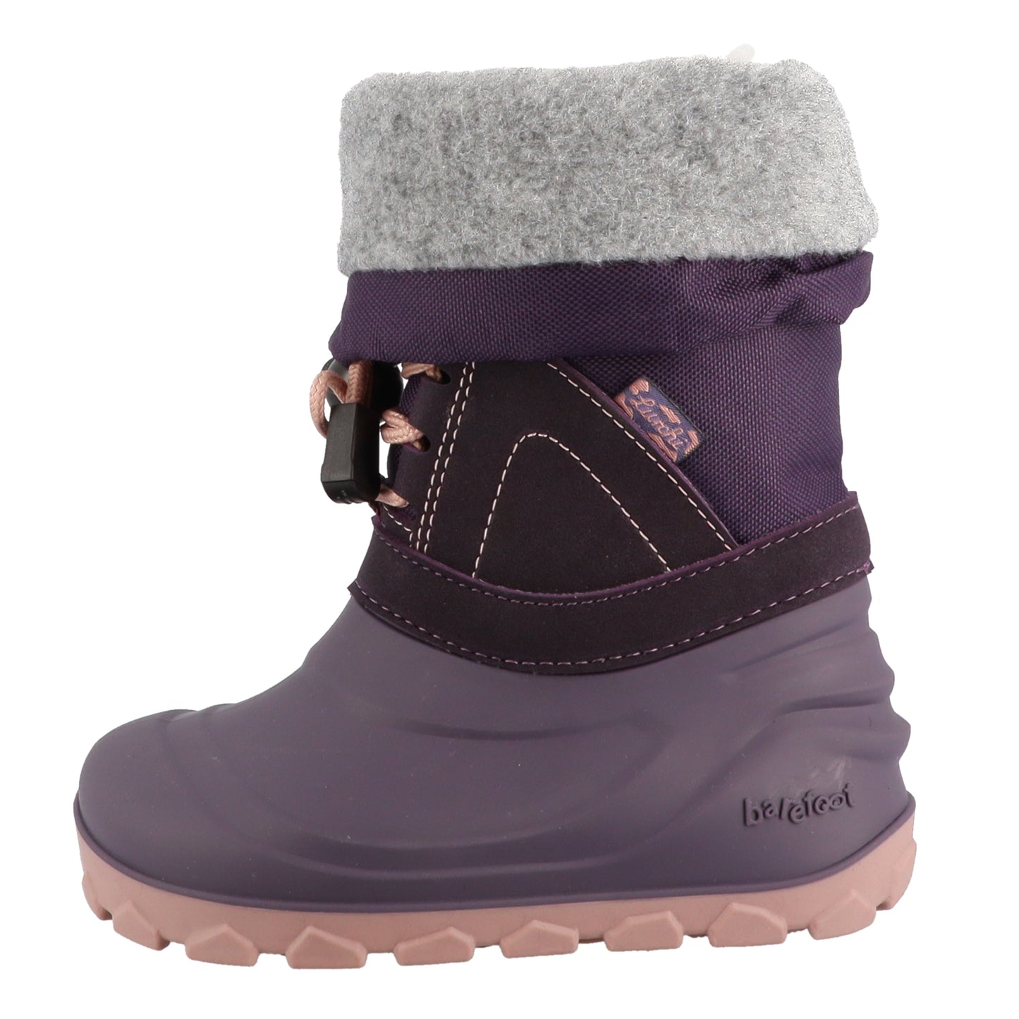 Lurchi Barefoot Joel Purple - wasserdicht, vegan, Canadian Boot-Style, Winterstiefel Kinder
