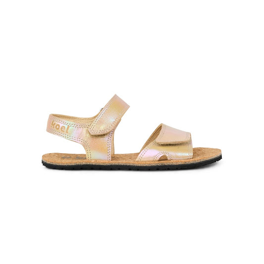 Koel Ashley Metallic Gold Barfuß-Sandale für Kinder aus Leder