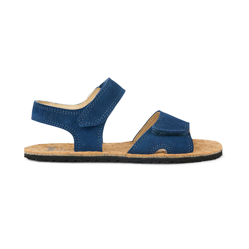 Kinder-Barfuß-Sandale Koel Ashley Jeans mit Kork-Innensohle