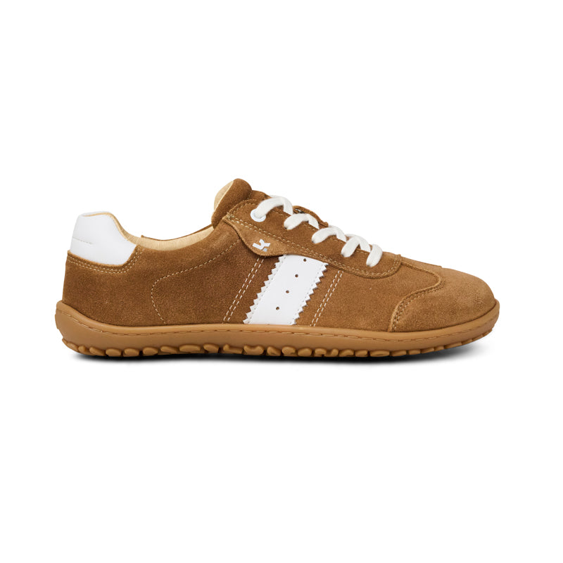 Sportlicher Barfußschuh Koel Ila Suede Beige aus Leder