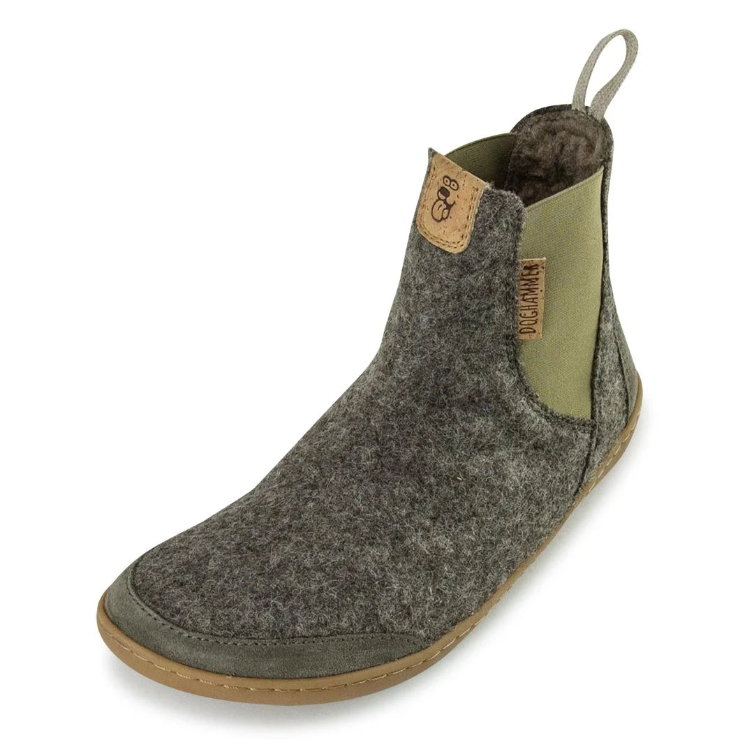 Barfuß-Chelsea-Boot Doghammer Terrar Wool mit breiter Zehenbox