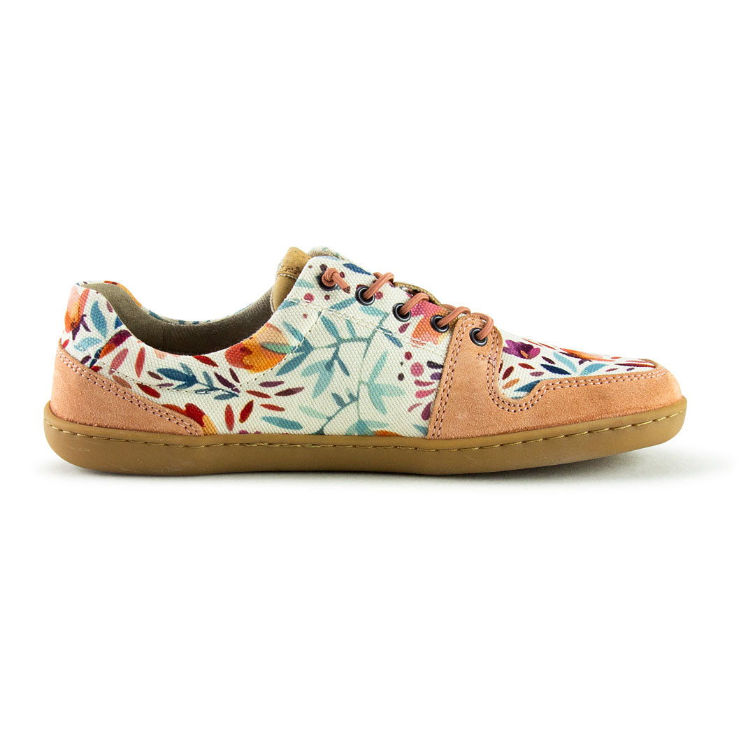 Doghammer Terrar Urban Flower Barfußschuh aus Leder und Leinen