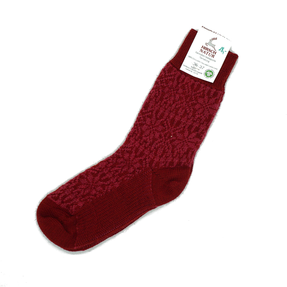 Dreifädig gestrickte Bio-Wollsocken von Hirsch Natur
