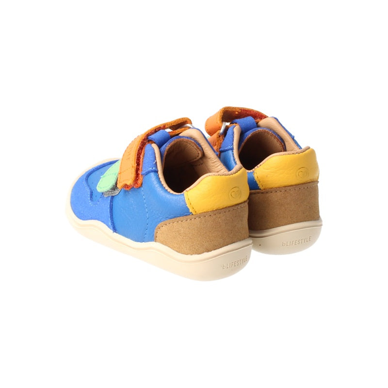 Leder-Barfußschuh für erste Schritte Seeblau
