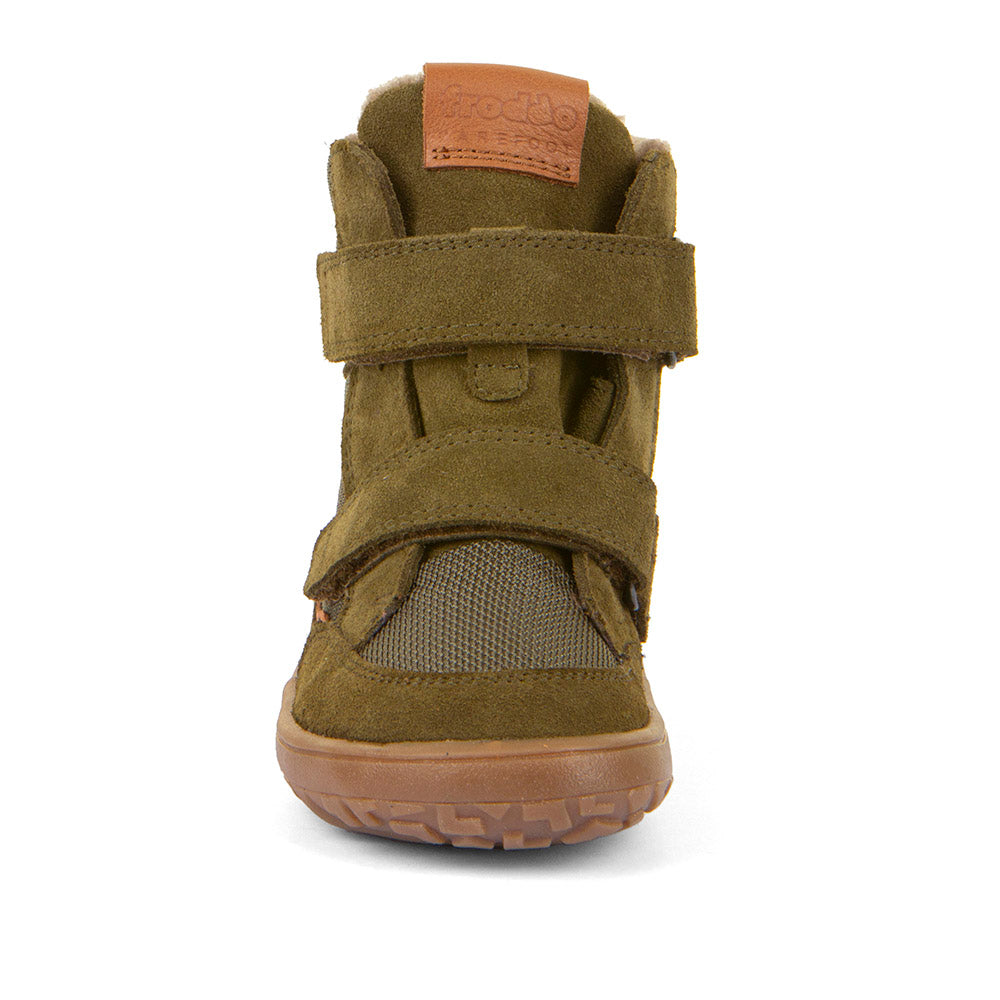 Froddo Barfuß-Winterstiefel Olive - flexible Sohle, ergonomische Zehenbox
