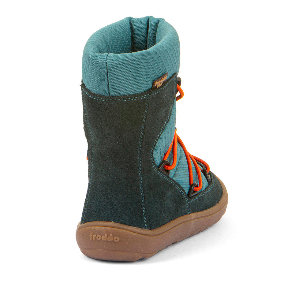 Froddo Barefoot Tex Track Wool Petroleum - Velourleder, Wolle, wasserdicht, Schneestiefel Kinder
hinten