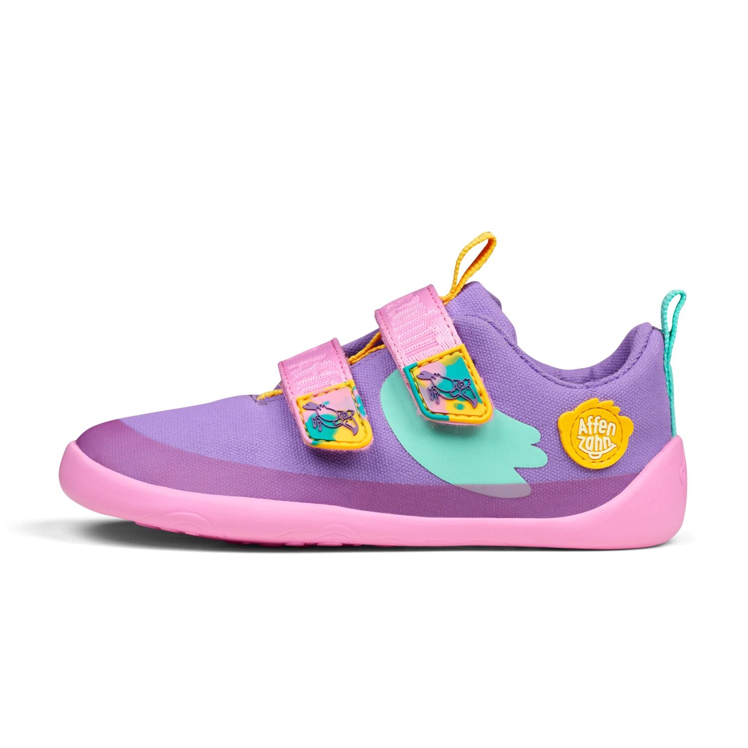 Tucan-Design auf dem Affenzahn Cotton Lucky Barfußschuh