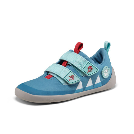 Affenzahn Sneaker Cotton Lucky Shark - Bio-Baumwolle, Klettverschluss, Barfußsneaker Kinder
