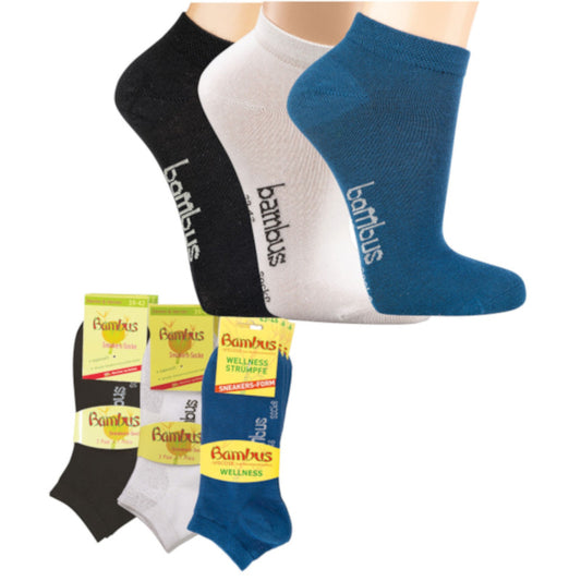 3er-Pack Kinder-Sneaker-Socken aus Bambus-Viskose