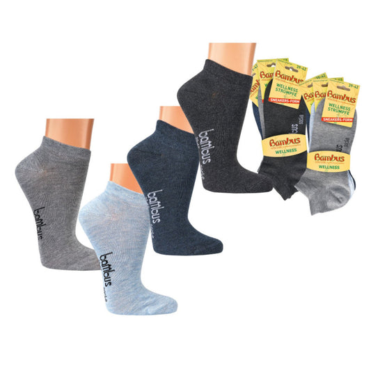 Bambus Sneaker Socken 3er Pack Melange