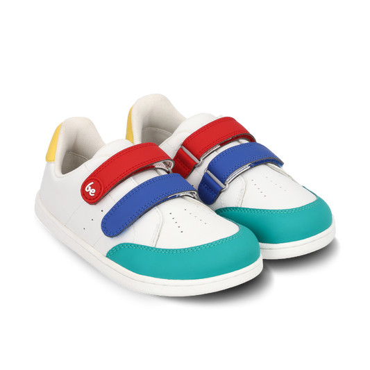 Be Lenka Energise Kids White & Multicolour Barfuß-Sneaker für Kinder
