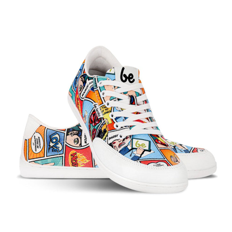 BeLenka Rebound Comics Color - Textil, Comic-Muster, Barfußsneaker Damen Herren
