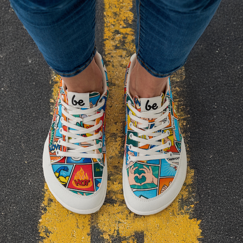 Be Lenka Rebound Leopard Barfuß-Sneaker mit Comicmuster