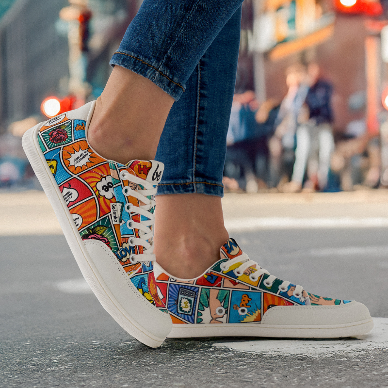Leichter Damen-Barfuß-Sneaker Be Lenka Rebound Leopard