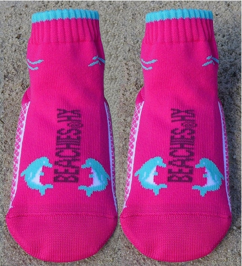 BEACHIES Kinder-Strandsocke Delfin Pink