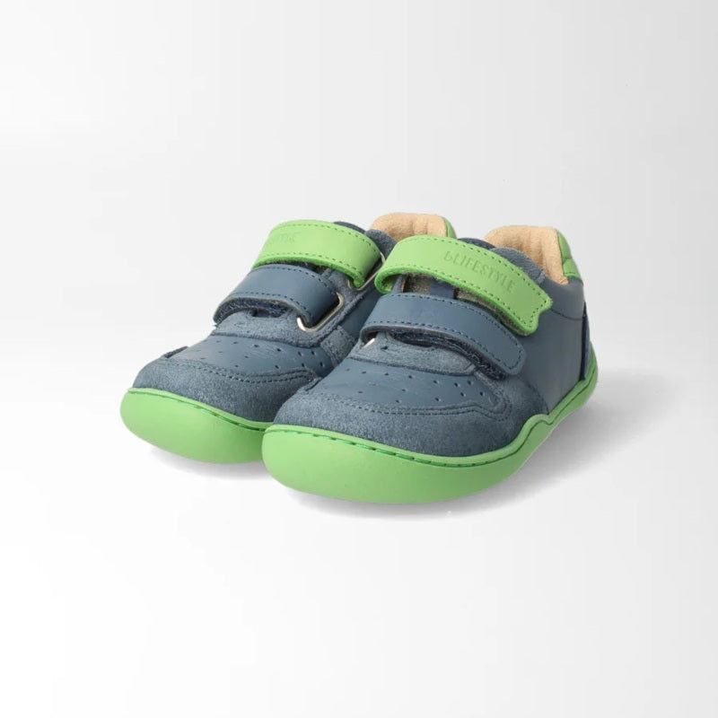 bLifestyle AnurafroschSTYLE Breit Meerblau Kinder Barfußschuh