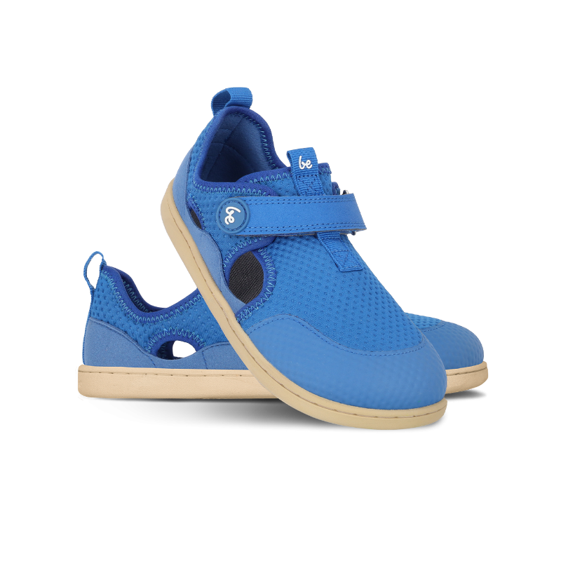 BeLenka Zest Kids Blue - Textil, Klettverschluss, Barfußsandalen Kinder

