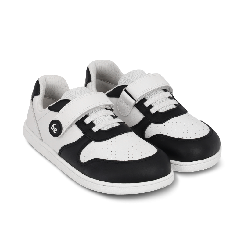 Be Lenka Scoot Kids White & Black Barfuß-Sneaker für Kinder