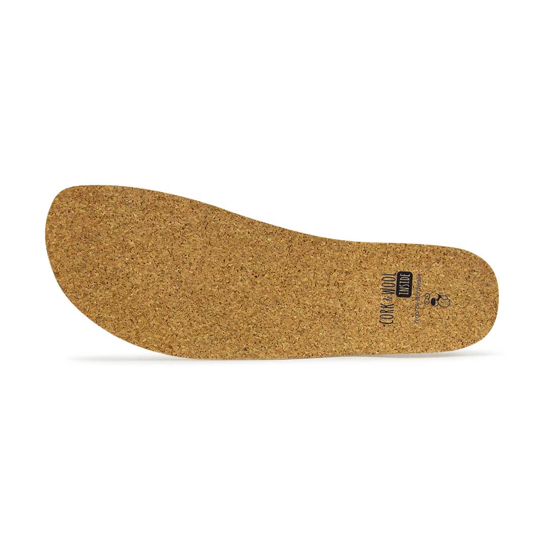 Dünne Barfuß-Einlegesohle aus Naturkork mit Textilunterseite