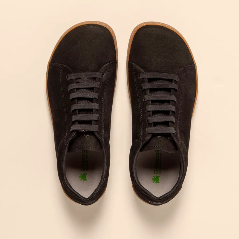 Minimalistischer Leder-Schnürschuh El Naturalista Origen Schwarz