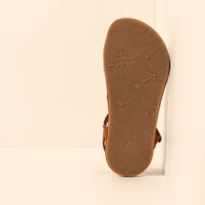 Minimalistische Leder-Sandale El Naturalista Kaki