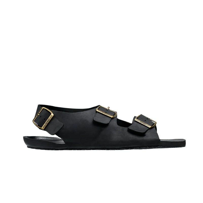 Freet Salcombe Black – minimalistische Leder-Barfußsandale