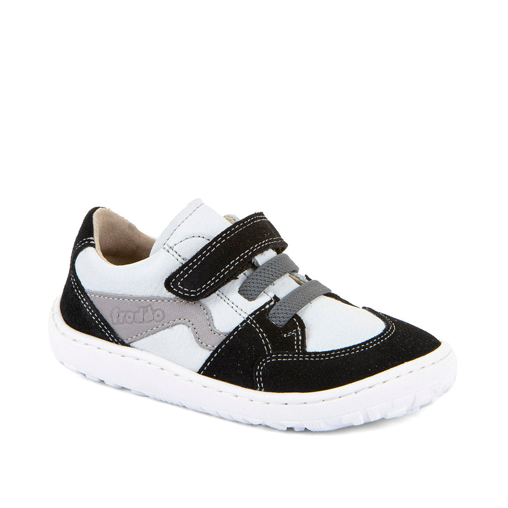 Froddo Barefoot River White / Black Barfuß-Ledersneaker für Kinder