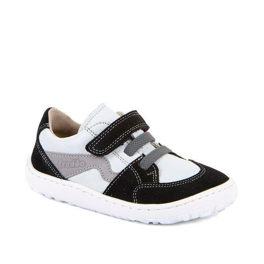 Froddo Barefoot River White / Black Barfuß-Ledersneaker für Kinder