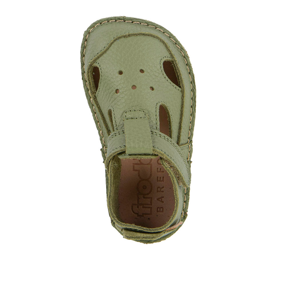 Breite Zehenbox und Klettverschluss des Froddo Barefoot Stap Olive