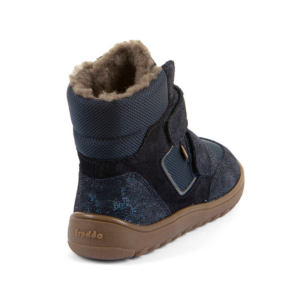 Warmer Barfuß-Winterstiefel für breite Kinderfüße