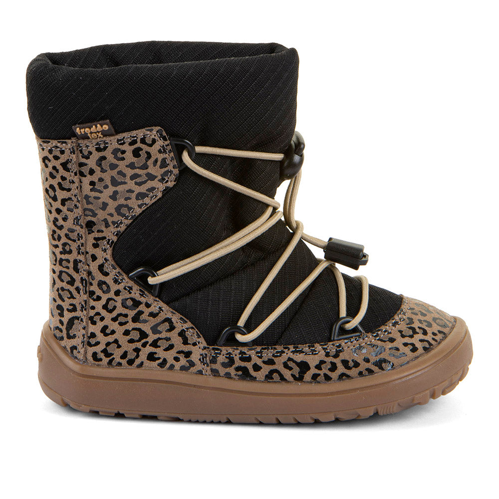 Froddo Barefoot Tex Track Wool Seitenansicht Leopard