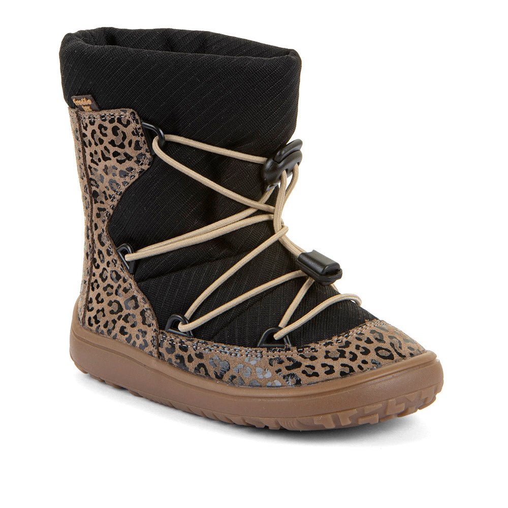 Froddo Barefoot Tex Track Wool Schneestiefel Leopardenmuster