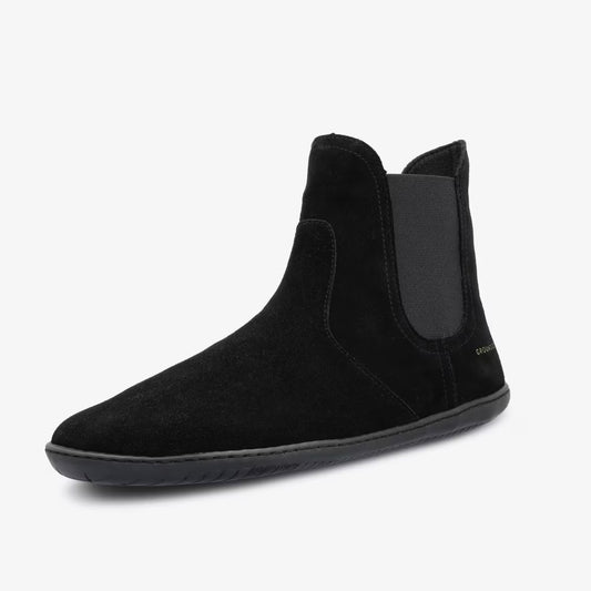 Groundies Camden Mid Barefoot+ Black Stiefelette