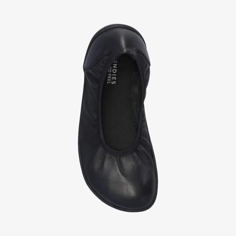 Elegante Barfuß Ballerina Leder Groundies