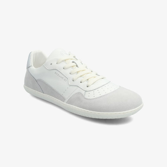 Groundies Nova GO1 White Silver Barfuß-Sneaker