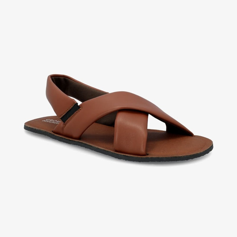 Groundies Verona Vegan Caramel Barfuß Sandale