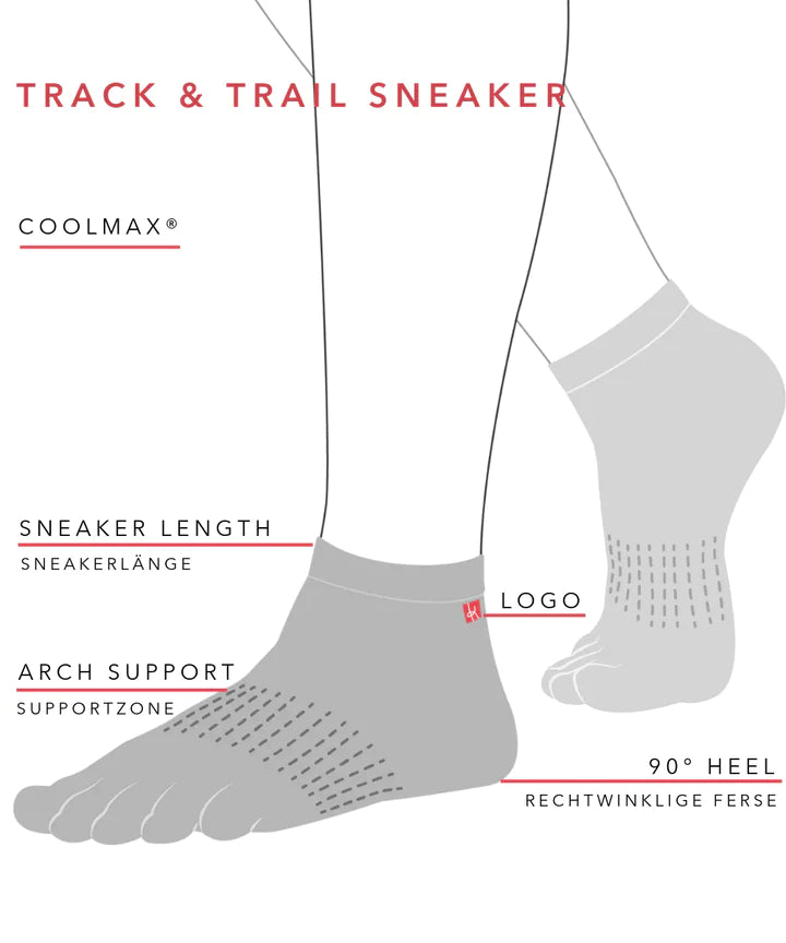 Knitido Zehensocken Track & Trail ultralite fresh Schwarz