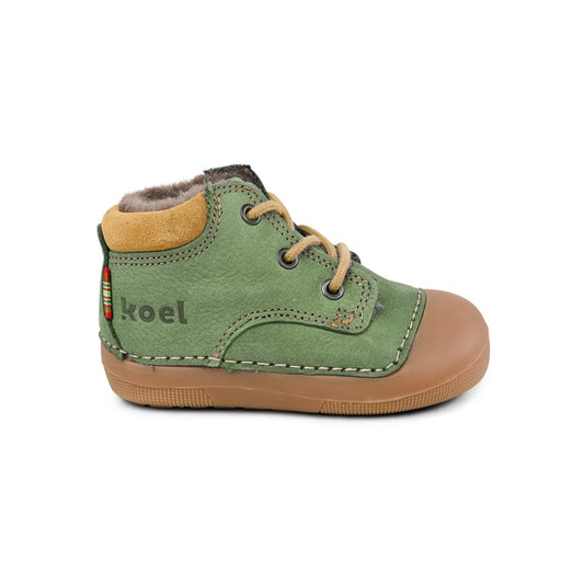 Koel Ava Leather Wool Olive Seitenansicht