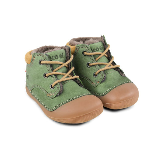 Koel Ava Leather Wool Olive Lauflernschuh