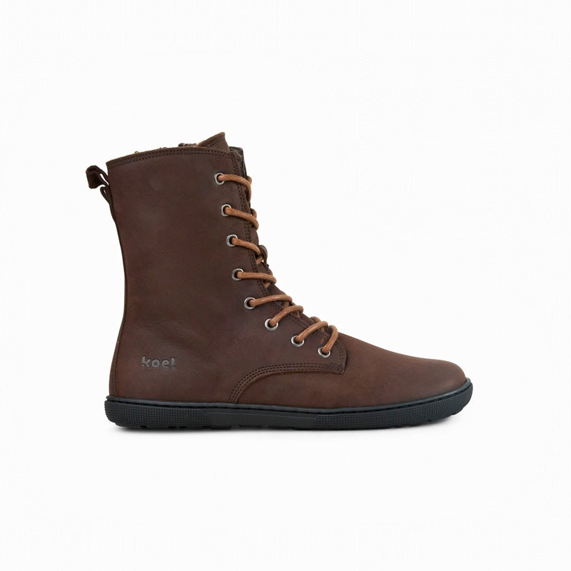 Warmer Barfußstiefel aus Nappaleder